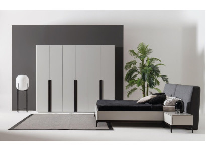 Bett 2x Nachttisch Kleiderschrank Luxus Holz Schlafzimmer Hotel Einrichtung 4tlg.