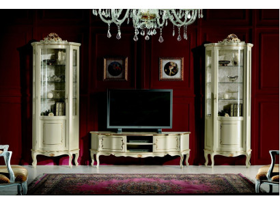 Design Set Garnitur 3tlg rtv mit 2x Vitrine Italienische Luxus Möbel Barock Stil