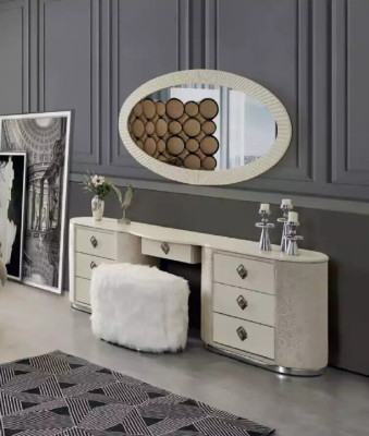 Schminktisch Set Konsole Spiegel Schlafzimmer Möbel Design Hocker Set Neu