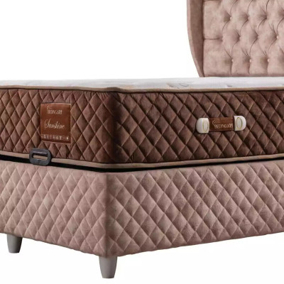 Betten Hotelbett 160x200cm inkls. Matratze Bettgestell Design weiches Bettbett