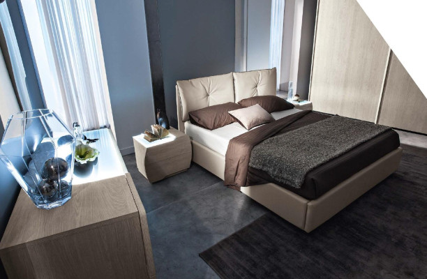 Luxus Set 6tlg. Schlafzimmer Bett Nachttisch Kommode Spiegel Kleiderschrank Neu