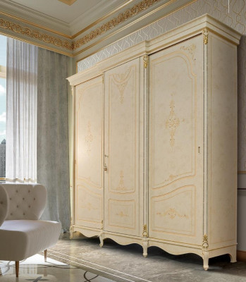Schrank Kleiderschrank Barock Stil Klassische Möbel Schlafzimmer Schränke Holz