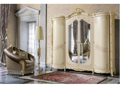 Schlafzimmer Möbel Italien Holzschrank Schrank Echtholz Kleiderschrank