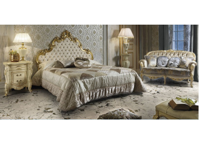 Bett 2x Nachttisch 3 tlg. Schlafzimmer Set Designer Hotel Betten Garnitur Neu