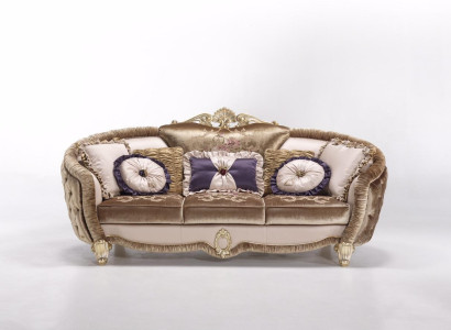Klassische Polster 3 Sitzer Textil Couchen Textil Sofa Sofa Dreisitzer Couch Neu