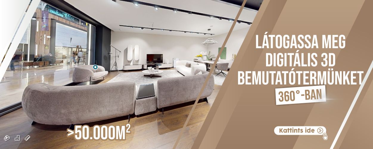 3D bemutatóterem – virtuális bútorélmény