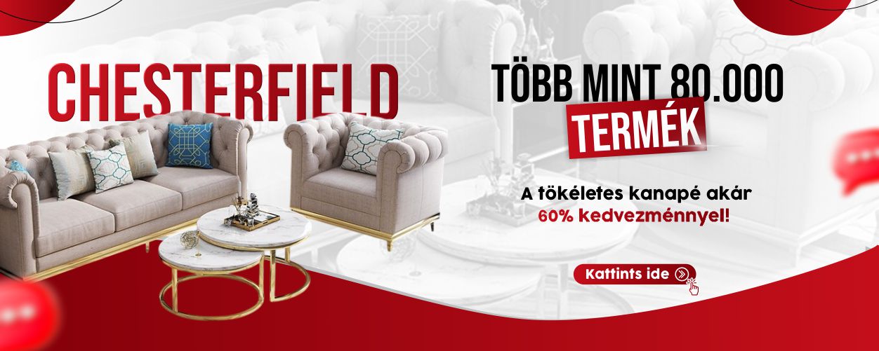 Elegáns Chesterfield bútorok prémium minőségben