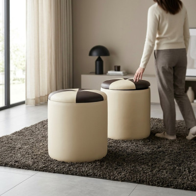 Design Polster Hocker Fußhocker Ottomane Sitz Chaise Gepolstert Pufa FT009