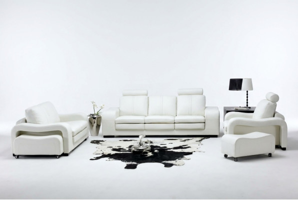Ledersofa Couch Wohnlandschaft 3+2+1 Sitzer Garnitur Design Modern Sofa A1112