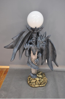 XXL Design Gothik Stehleuchte Lampe Stand Leuchte Leuchten Drachen Lampen 143cm