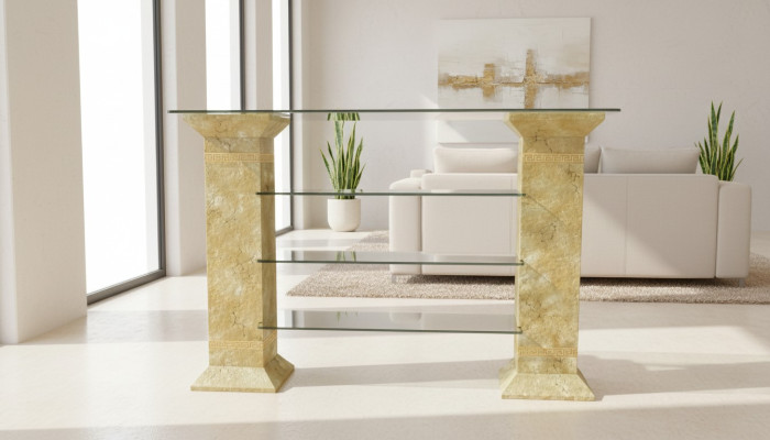 Klassische RTV Sideboard Fernseh Tisch Tische Tv Board Medusa Regal Vitrine 1866