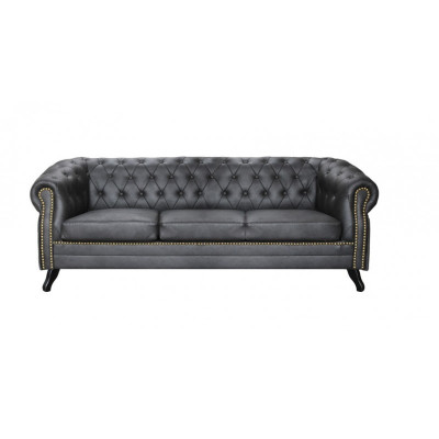 Chesterfield Sofagarnitur Sofa 3+1+1 Couch Polster Set Sofas Couchen Leder Stoff
