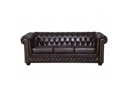 Chesterfield Sofagarnitur Sofa 3+1 Couch Polster Set Sofas Couchen Leder Möbel