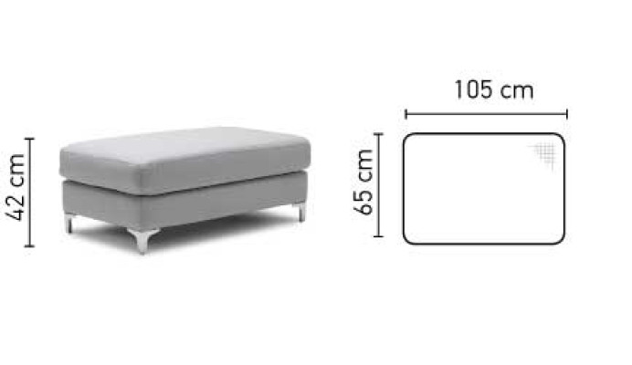 XXL Club Fußhocker Lounge Hocker Ottomane Pufa ´Textil Ottoman Designer