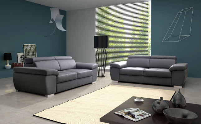 Design Polster Sitz Couch 2 Sitzer Garnitur Sofa Sofas Couchen Textil Stoff Neu