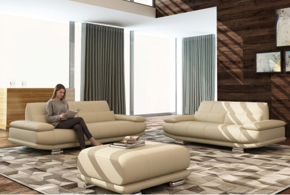 Leder Sofa Couch Polster Komplett Garnitur 3+2+1 Sofas Couchen Sitz