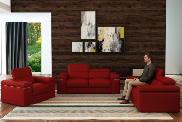 Moderne Sofagarnitur Multifunktions Couch Sofa Leder Couchen Garnituren 3+2+1