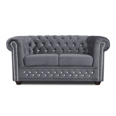 Chesterfield York Blink mit Bettfunktion Textil Couch Polster Sofas Couchen Neu