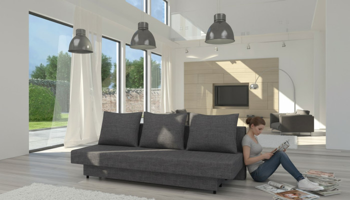 Multifunktion Büro Couch Schlafsofa XXL Textil Big Sofa Couchen 3Sitzer Polster
