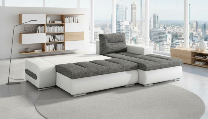 Ecksofa Sofa Textil Schlaf Bettfunktion Couch Sofas Couchen Eckgarnitur Polster