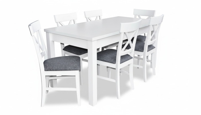 Landhaus Stil Möbel Esszimmer Garnitur Essgarnitur Tisch + 6x Stühle