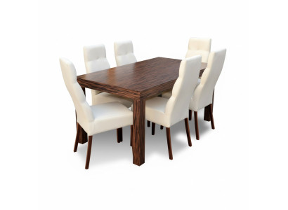 Designer Esstisch Tisch mit 6 Stühlen Esszimmer Gruppe Stuhl Tische