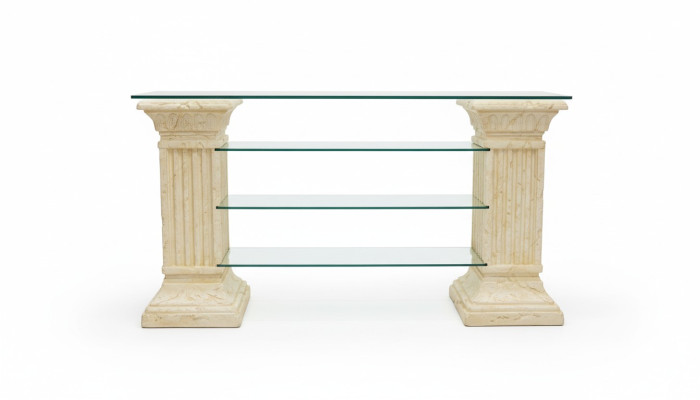 Design Vitrine Regal Glas Säule Schrank Vitrinen Regale Schrank Wohnzimmer 1849