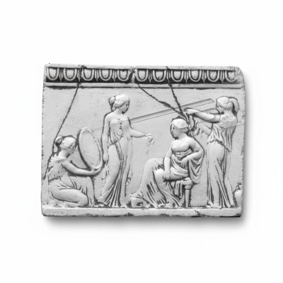Relief Damen Antike Kunst Wandrelief Wand Bild Bilder Stein Platte