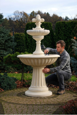 Zierbrunnen Springbrunnen 171cm Skulptur Brunnen Deko Garten Fontaine Teich Neu