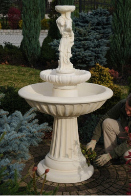 Zierbrunnen Springbrunnen Skulptur Brunnen Deko Garten Fontaine Teich Neu 162cm
