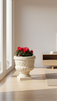 Blumenkorb Blumen Vase Gefäss Garten Terrasse Dekoration Statue Figuren Kasten
