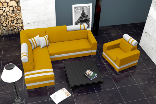Design Ecksofa Couch Wohnlandschaft Schlafsofa Schlafsofa Eck Polster Sofa Neu