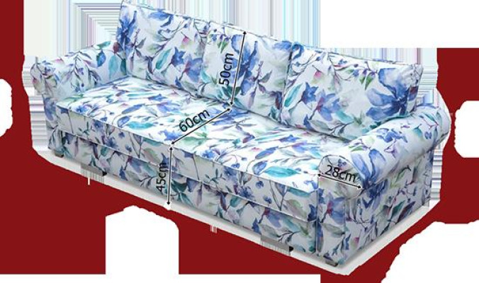 Couch Schlafsofa Sofa Blumen Wohnlandschaft Bettkasten Couchen Sofa