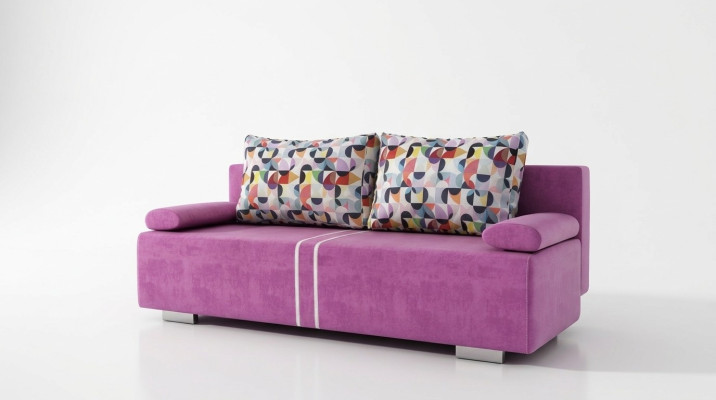 Schlafsofa Stoff Sofa Couch Textil Polster Neu Garnitur Bettfunktion 3 Sitz