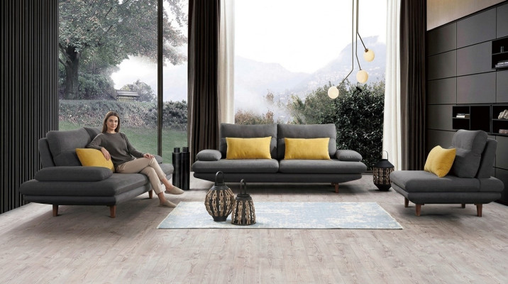 Dreisitzer Designer Sofa Couch 3 Sitz Polster Leder Couchen Big Sofas Textil Neu