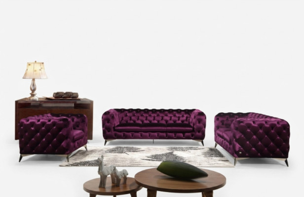 Sessel Couch Polster Designer Textil 1 Sitzer Couchen Polster Chesterfield Sitz