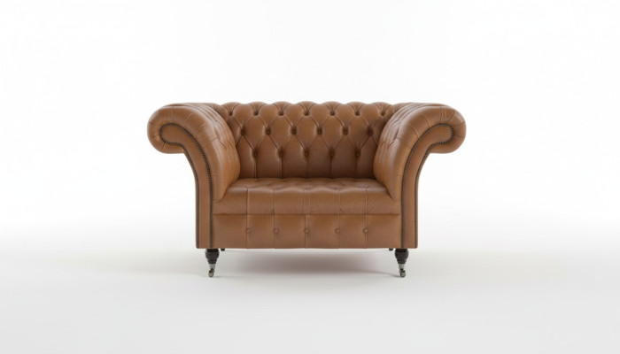 Sessel 1 Sitzer Chesterfield Kunstleder Polster Sofas Design Luxus Couch Sofa
