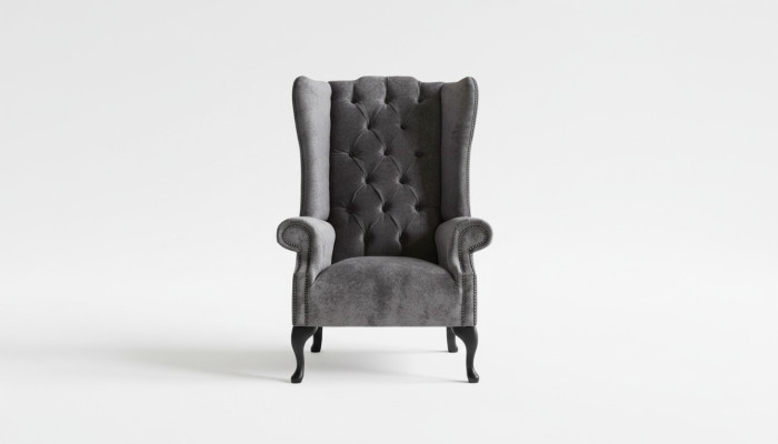 Ohrensessel Chesterfield Sessel Fernseh Couch 1 Sitzer Sofa Textil Couchen Stoff