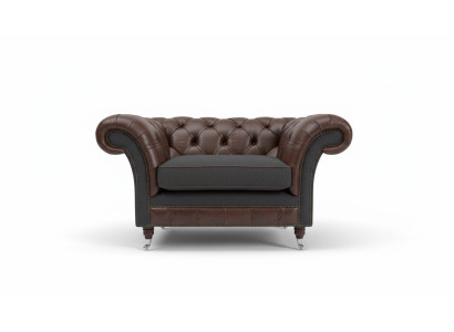 Sessel 1 Sitzer Relax Polster Fernseh Chesterfield Textil Sofa Couchen Leder Neu