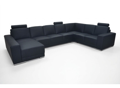 Ledersofa Couch Wohnlandschaft Ecksofa Garnitur Design Modern Sofa U-Form