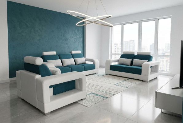 Sofa Couch Polster Wohnlandschaft Sitz Möbel Set Garnitur 3+2+1 Couchen