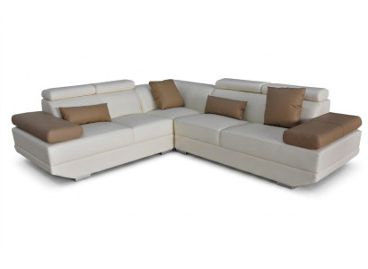 Ledersofa Couch Wohnlandschaft Eck Garnitur Modern Design Sofa Deko L-Form