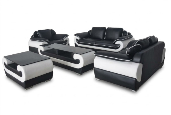 Sofa Couch Sitz Polster Komplett Set Garnitur 3+2+1 Sofas Designer Couchen