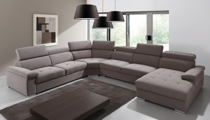 XXL Big Wohnlandschaft Wohnzimmer Textil Sofa Polster Couchen Sofas Couch Neu