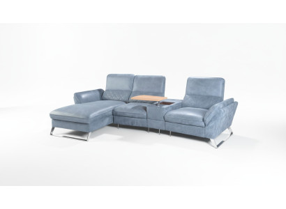 Heim Kino Sofa Couch Polster Leder Couchen Sofas Eck Garnitur Relax Fußstützen