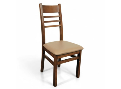 Set 4x Sessel Stuhl Design Holz Leder Polster Stühle Gastro Esszimmer