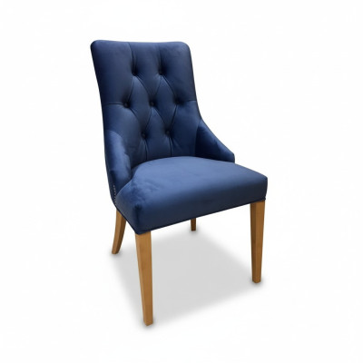 Set 2x Sessel Massivholz Esszimmerstuhl Stoff Polster Stühl Gastro Esszimmer