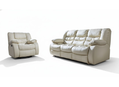Multifunktions Couch Sofagarnitur Ledersofa 3+2+1 Relax Kino Sofa Set Polster
