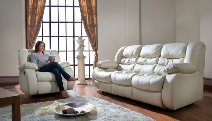 Leder Funktion Couch Dreisitzer Couch 3Sitzer Polster Sofa Sofas Couchen