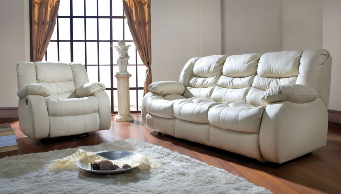 Leder Funktion Couch Dreisitzer Couch 3Sitzer Polster Sofa Sofas Couchen